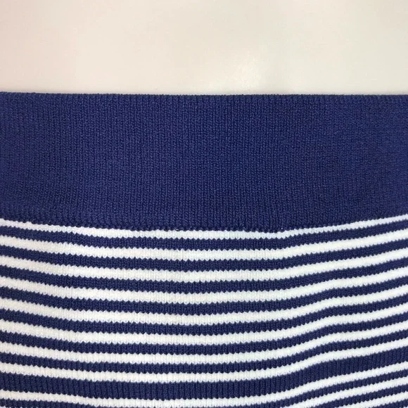 ROMEO + JULIET COUTURE Knit Navy & White Horizontal Stripes Pencil Skirt Size M - Picture 10 of 15